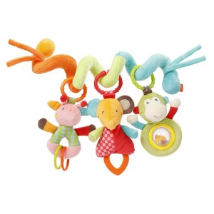 Jucarie spirala, Animalutele din safari, Fehn, culoare: Multicolor, dimensiune: 30 cm – fotografie produs