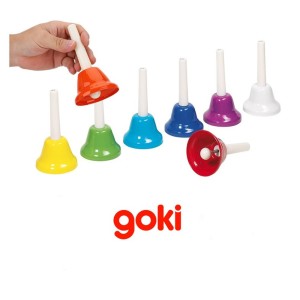 Clopotei metalici 8 note, Goki, culoare: Multicolor, dimensiune: 7x7x13 cm – fotografie produs
