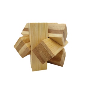 Puzzle de logica 3D din bambus, Tangle (FKP3186-I)