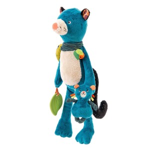 Zimba, pantera cu activitati, colectia Jungle, Moulin Roty, culoare: Multicolor, dimensiune: 39 cm – fotografie produs