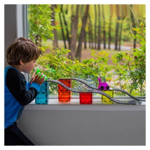 MAGNA-TILES Downhill Duo, set magnetic 40 piese, culoare: Multicolor, dimensiune: 43x30x7 cm – fotografie produs