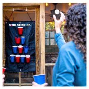 Sink or Drink, joc beer pong suspendabil, culoare: Multicolor, dimensiune: 28x20x11 cm – fotografie produs