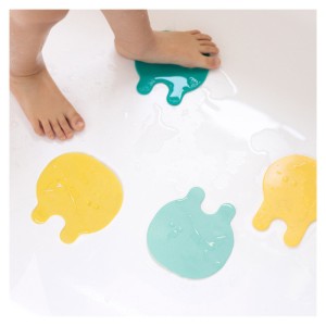 Meduze antiderapante pentru baie, Grippi, 8 piese, culoare: Multicolor, dimensiune: 11x11 cm – fotografie produs