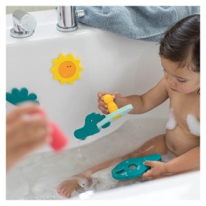 Jucarii de baie din spuma, Into the jungle, culoare: Multicolor, dimensiune: 29x21x3 cm – fotografie produs
