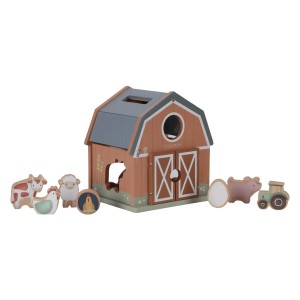 Sortator de forme din lemn, Little Farm, culoare: Multicolor, dimensiune: 19x19x5 cm – fotografie produs