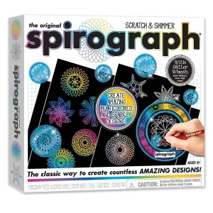 Spirograph Scratch & Glitter, set creativ cu sabloane (PMT-SP203)