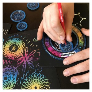Spirograph Scratch & Glitter, set creativ cu sabloane (PMT-SP203)