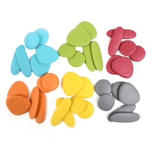 Junior Pebbles, set pietricele in culori naturale, culoare: Multicolor, dimensiune: 10x10x15 cm – fotografie produs