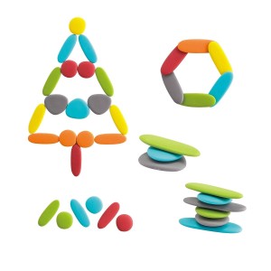 Junior Pebbles, set pietricele in culori naturale, culoare: Multicolor, dimensiune: 10x10x15 cm – fotografie produs