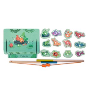Joc de pescuit, colectia Jungle, Moulin Roty, culoare: Multicolor, dimensiune: 23x21x4 cm – fotografie produs