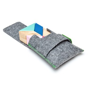 Tegu Blossom, set de buzunar cu 6 piese magnetice din lemn, culoare: Multicolor, dimensiune: 10x9x4 cm – fotografie produs