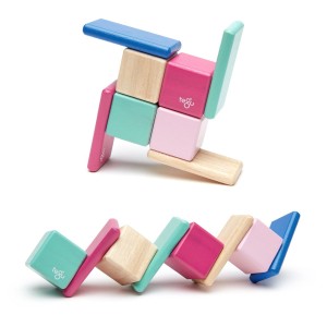 Tegu Blossom, set de buzunar cu 8 piese magnetice din lemn, culoare: Multicolor, dimensiune: 10x9x4 cm – fotografie produs