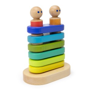 Tegu Stacker, set din lemn magnetic, culoare: Multicolor, dimensiune: 22x15x9 cm – fotografie produs