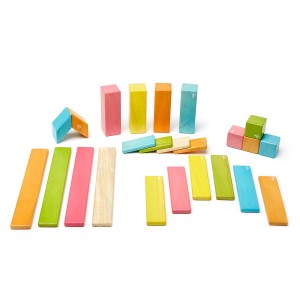 Tegu Tints, set 24 piese din lemn magnetic, culoare: Multicolor, dimensiune: 33x23x5 cm – fotografie produs