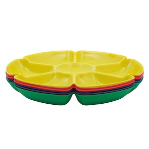 Tavi mari pentru sortare in forma de floare, 6 buc., Tickit, culoare: Multicolor, dimensiune: 40x40x4 cm – fotografie produs