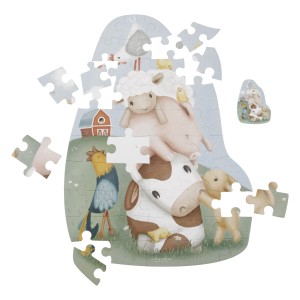 Puzzle mare de podea, Little Farm, culoare: Multicolor, dimensiune: 98x73 cm – fotografie produs