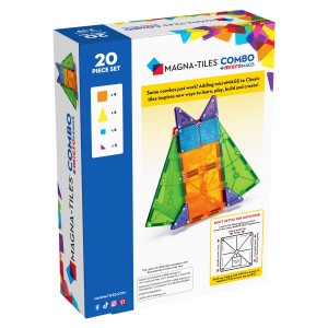 MAGNA-TILES Combo + microMAGS, 20 piese, culoare: Multicolor, dimensiune: 25x19x6 cm – fotografie produs