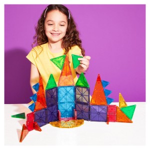 MAGNA-TILES Combo + microMAGS, 46 piese, culoare: Multicolor, dimensiune: 31x30x7 cm – fotografie produs