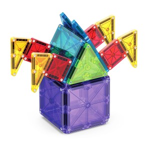 MAGNA-TILES Combo + microMAGS, 46 piese, culoare: Multicolor, dimensiune: 31x30x7 cm – fotografie produs