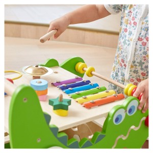 Antemergator cu activitati, Crocodil, culoare: Multicolor, dimensiune: 43x41x36 cm – fotografie produs