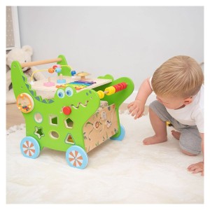 Antemergator cu activitati, Crocodil, culoare: Multicolor, dimensiune: 43x41x36 cm – fotografie produs