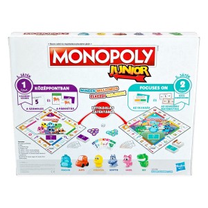 Monopoly Junior, 2 az 1-ben társasjáték, culoare: Multicolor, dimensiune: 34x27x5 cm – fotografie produs