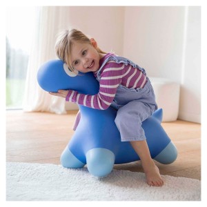 Hoppi Dino, dinozaur gonflabil saltaret, albastru, culoare: Multicolor, dimensiune: 70x50x26 cm – fotografie produs