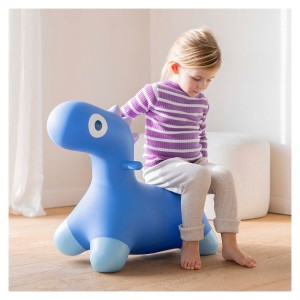 Hoppi Dino, dinozaur gonflabil saltaret, albastru, culoare: Multicolor, dimensiune: 70x50x26 cm – fotografie produs