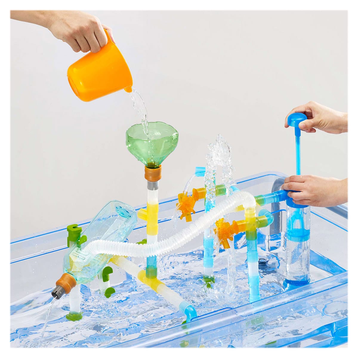 Crazy Tube Set, labirint cu tuburi pentru joaca cu apa – Edx Education Crazy Tube Set, labirint cu tuburi pentru joaca cu apa, culoare: Multicolor, dimensiune: 36x29x8 cm – fotografie produs