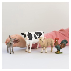 Animale de ferma, set cu 4 figurine Schleich, culoare: Multicolor, dimensiune: 19x15x6 cm – fotografie produs