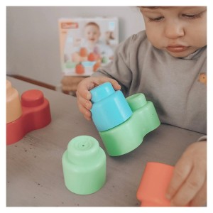 Blocuri de constructie moi pentru bebelusi, culoare: Multicolor, dimensiune: 26x26x6 cm – fotografie produs