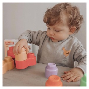 Blocuri de constructie moi pentru bebelusi, culoare: Multicolor, dimensiune: 26x26x6 cm – fotografie produs