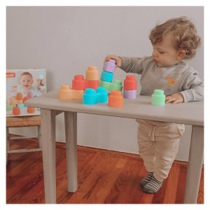 Blocuri de constructie moi pentru bebelusi, culoare: Multicolor, dimensiune: 26x26x6 cm – fotografie produs