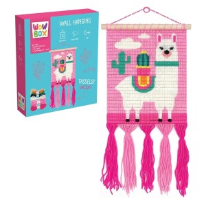 Macrame de perete DIY, Lama, culoare: Multicolor, dimensiune: 27x21 cm – fotografie produs