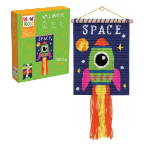 Macrame de perete DIY, Racheta, culoare: Multicolor, dimensiune: 27x21 cm – fotografie produs