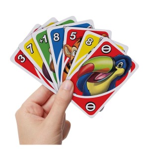 UNO Junior, joc de carti, culoare: Multicolor, dimensiune: 14x9x2 cm – fotografie produs