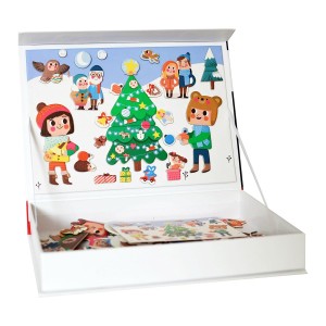 Christmas Magnetic Book, set magnetic cu 110 piese, culoare: Multicolor, dimensiune: 26x19x4 cm – fotografie produs