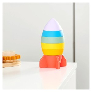 Racheta de stivuit din silicon, SiliSoft, culoare: Multicolor, dimensiune: 15x7x7 cm – fotografie produs