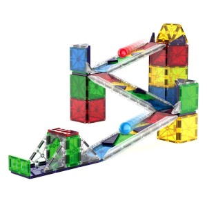 MAGNA-TILES Rail Racers Deluxe, 90 piese, culoare: Multicolor, dimensiune: 45x35x6 cm – fotografie produs