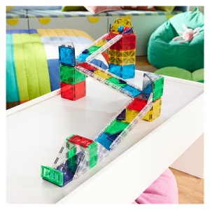 MAGNA-TILES Rail Racers Deluxe, 90 piese, culoare: Multicolor, dimensiune: 45x35x6 cm – fotografie produs