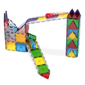 MAGNA-TILES Rail Racers Deluxe, 90 piese, culoare: Multicolor, dimensiune: 45x35x6 cm – fotografie produs