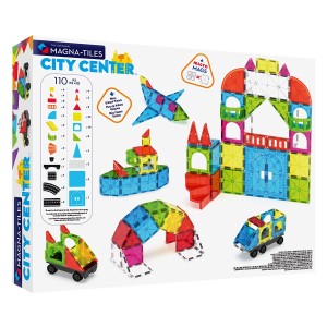 MAGNA-TILES City Center, 110 piese, culoare: Multicolor, dimensiune: 45x36x7 cm – fotografie produs