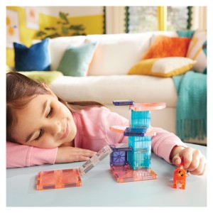 MAGNA-TILES Cat Tree, set magnetic​, culoare: Multicolor, dimensiune: 25x19x6 cm – fotografie produs