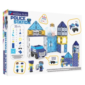 MAGNA-TILES Police Station, 35 piese, culoare: Multicolor, dimensiune: 43x31x8 cm – fotografie produs