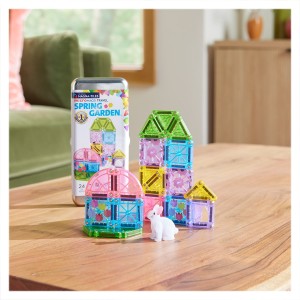 MAGNA-TILES Spring Garden, Travel set, culoare: Multicolor, dimensiune: 19x9x2 cm – fotografie produs