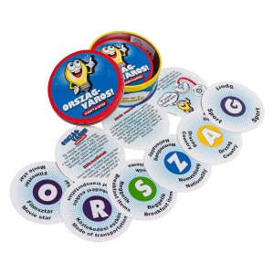 Ország-Város kártyajáték, culoare: Multicolor, dimensiune: 13x13x7 cm – fotografie produs