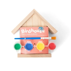 Minicasuta de pasari pentru pictat, culoare: Multicolor, dimensiune: 13x13x9 cm – fotografie produs