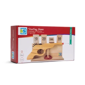 Tinteste cu pistolul, joc cu elastice, culoare: Natur, dimensiune: cutie: 30x14x9 cm – fotografie produs