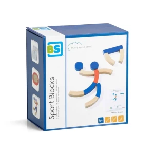 Sport Blocks, cuburi de constructie din lemn, culoare: Multicolor, dimensiune: 21x13x22 cm – fotografie produs