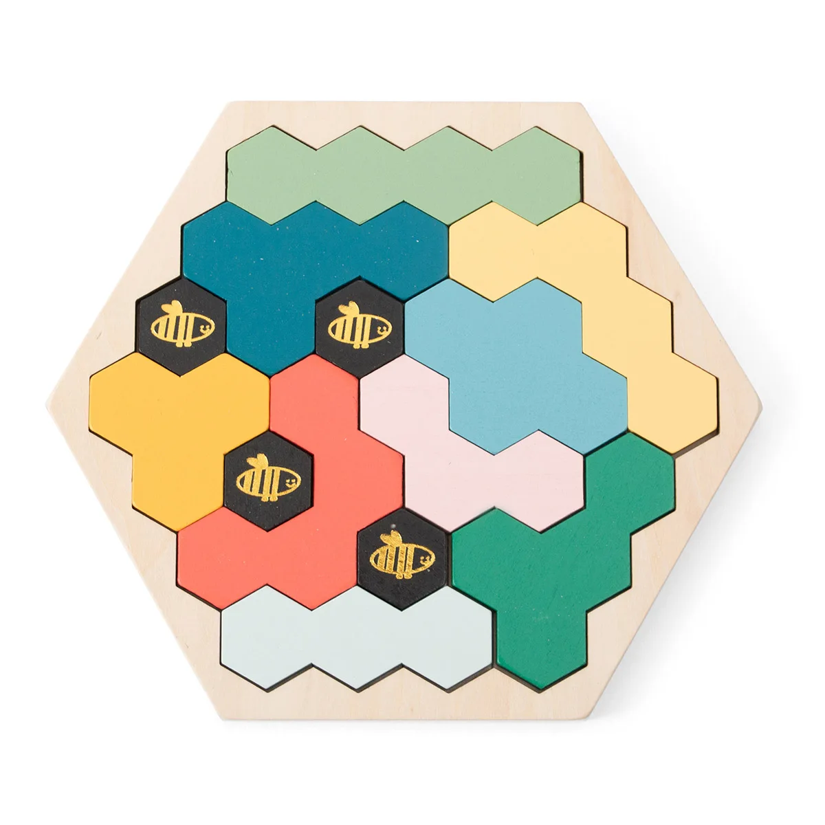 Puzzzle Beezzz, puzzle din lemn cu provocari, culoare: Multicolor, dimensiune: cutie: 23x4x22 cm – fotografie produs